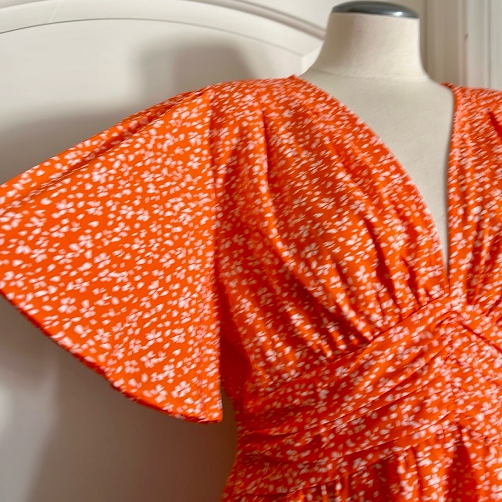 Orange Floral Dress - Picture 7 of 8